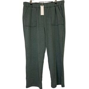 A623291 BERKSHIRE HOMEWEAR Jersey Plush Straight Leg Pant Pine Grove XL